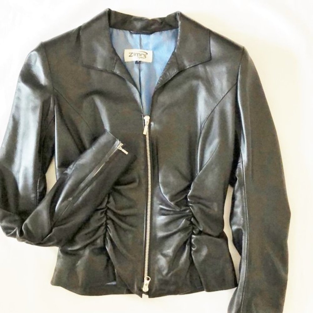 Jacket Zimni Sport leather womens new size 4 black